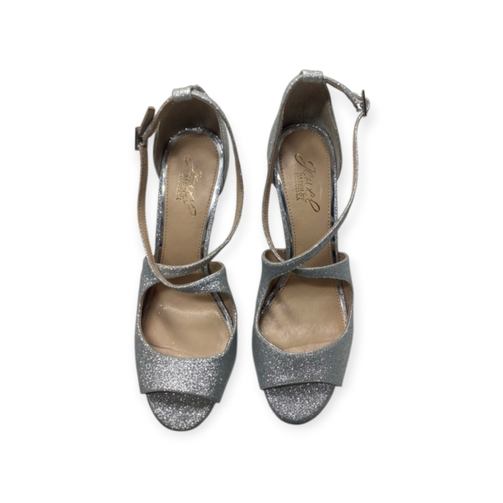 Jewel Badgley Mischka Women's Jonna Crisscross Peep Toe Evening Heels